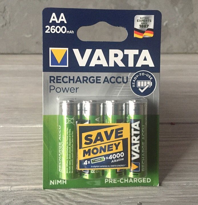  Батарейки Varta 4 штуки тип АА 2600 mah  Минск