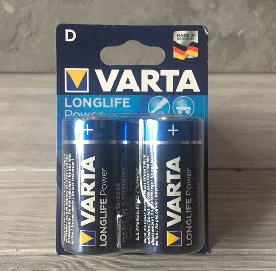 Батарейки Varta Longlife Power 2 штуки тип D